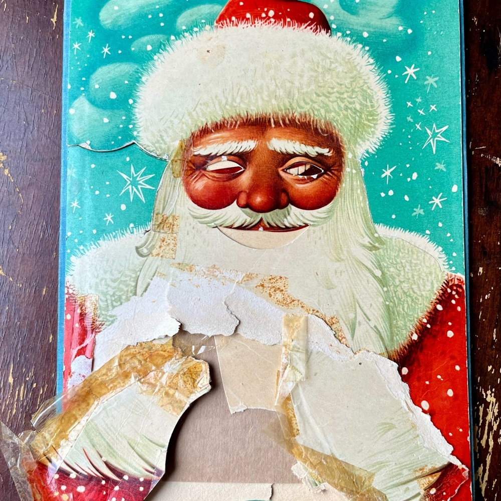 Vtg Bancroft & Co Father Christmas & Ricky the Rabbit 1961 Vojtech Kubusta